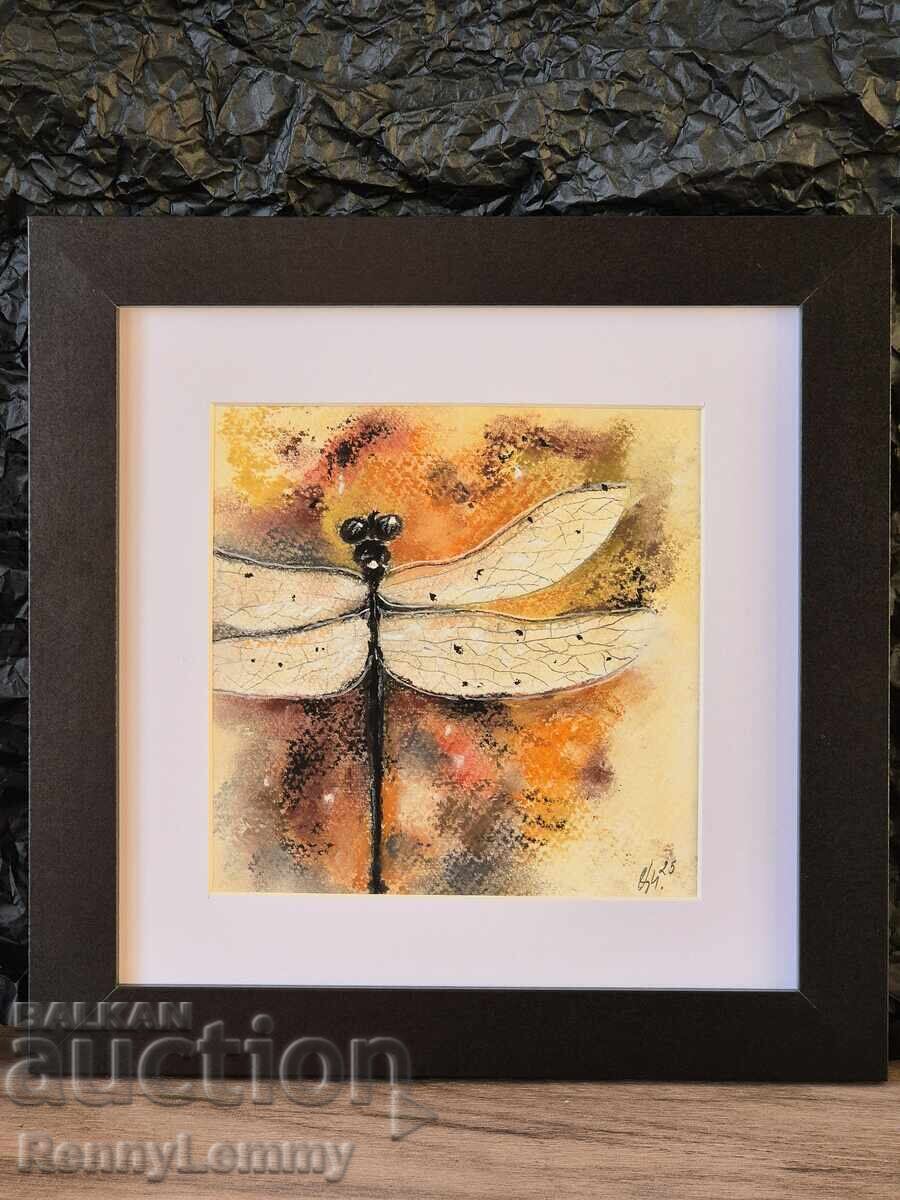 Livrarea Toamnă, tablou pastel, original Livrarea Toamnă, tablou pastel, original