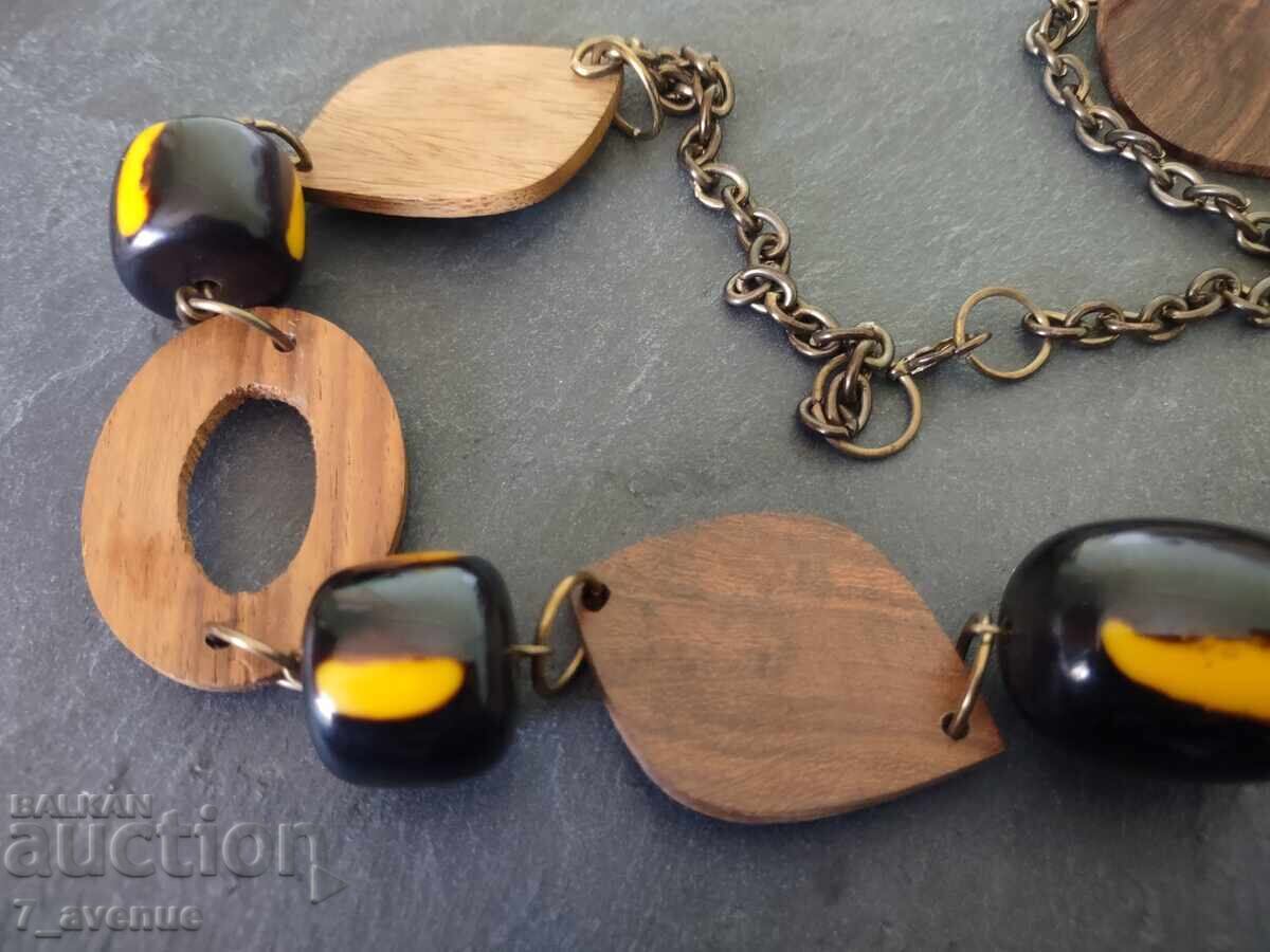 Licitație Gerdan, colier bijuterie, lung, cu Catalin, Bakelit, ele, 10.10.25