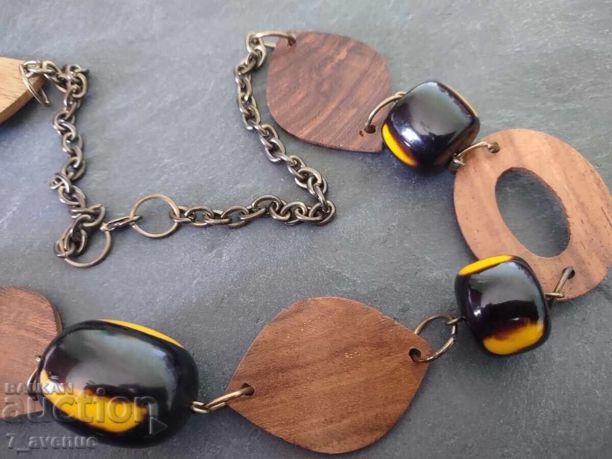 Livrarea Gerdan, colier bijuterie, lung, cu Catalin, Bakelit, ele, 10.10.25