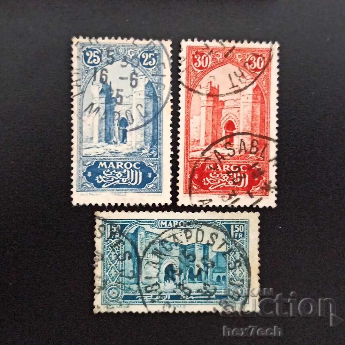 Μαρόκο 1923 25,30 σεντίμ και 1.50 φράγκα Μνημεία