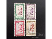 Morocco 1956 15, 25, 50 and 70 Francs King Mohammed V