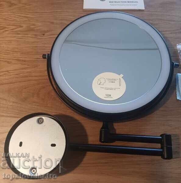 ΝΕΟ! Καθρέφτης τοίχου καλλυντικών με φωτισμό LED και 10X μεγέθυνση - 7