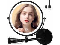 NOU! Oglindă cosmetică de perete cu iluminare LED și 10X mărire