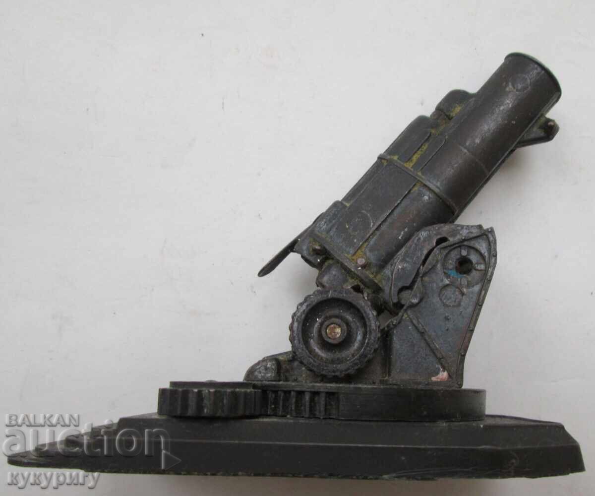 Δημοπρασία Παλιό Γαλλικό παιχνίδι στρατιωτικό κανόνι, αντίγραφο μοντέλο με ελατήριο