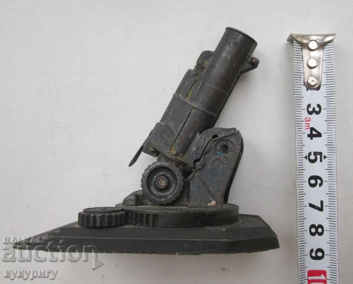 Παλιό Γαλλικό παιχνίδι στρατιωτικό κανόνι, αντίγραφο μοντέλο με ελατήριο - 5