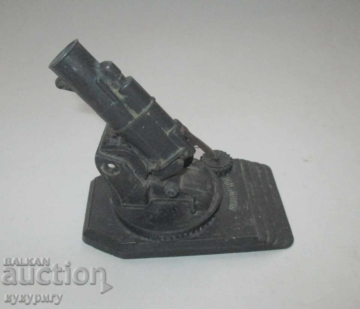 Παλιό Γαλλικό παιχνίδι στρατιωτικό κανόνι, αντίγραφο μοντέλο με ελατήριο