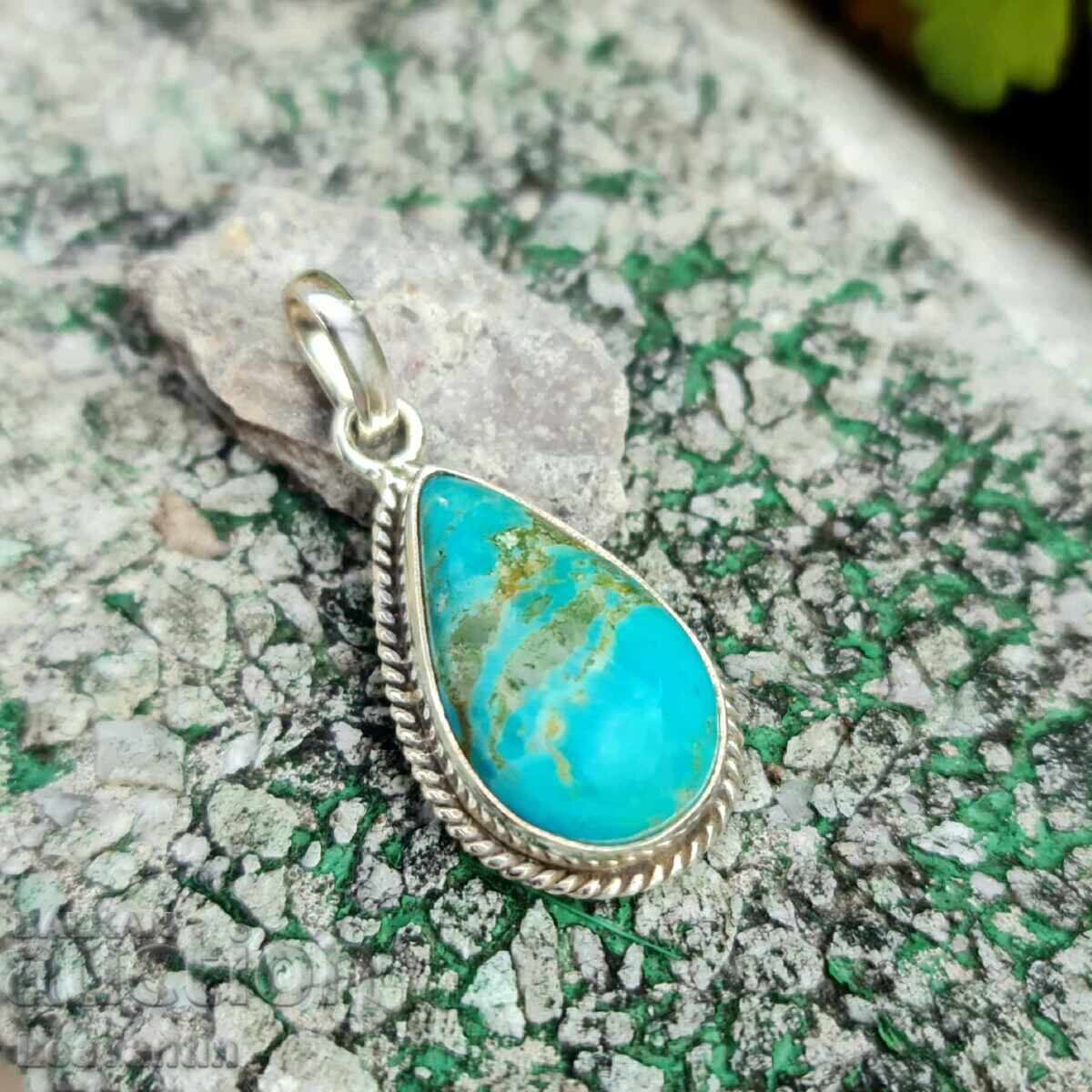 Доставка на Сребърна висулка с Mohave Turquoise
