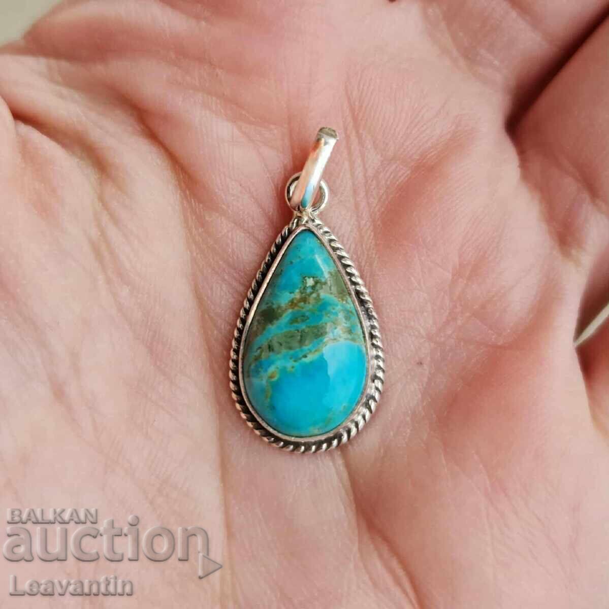 Сребърна висулка с Mohave Turquoise - 5