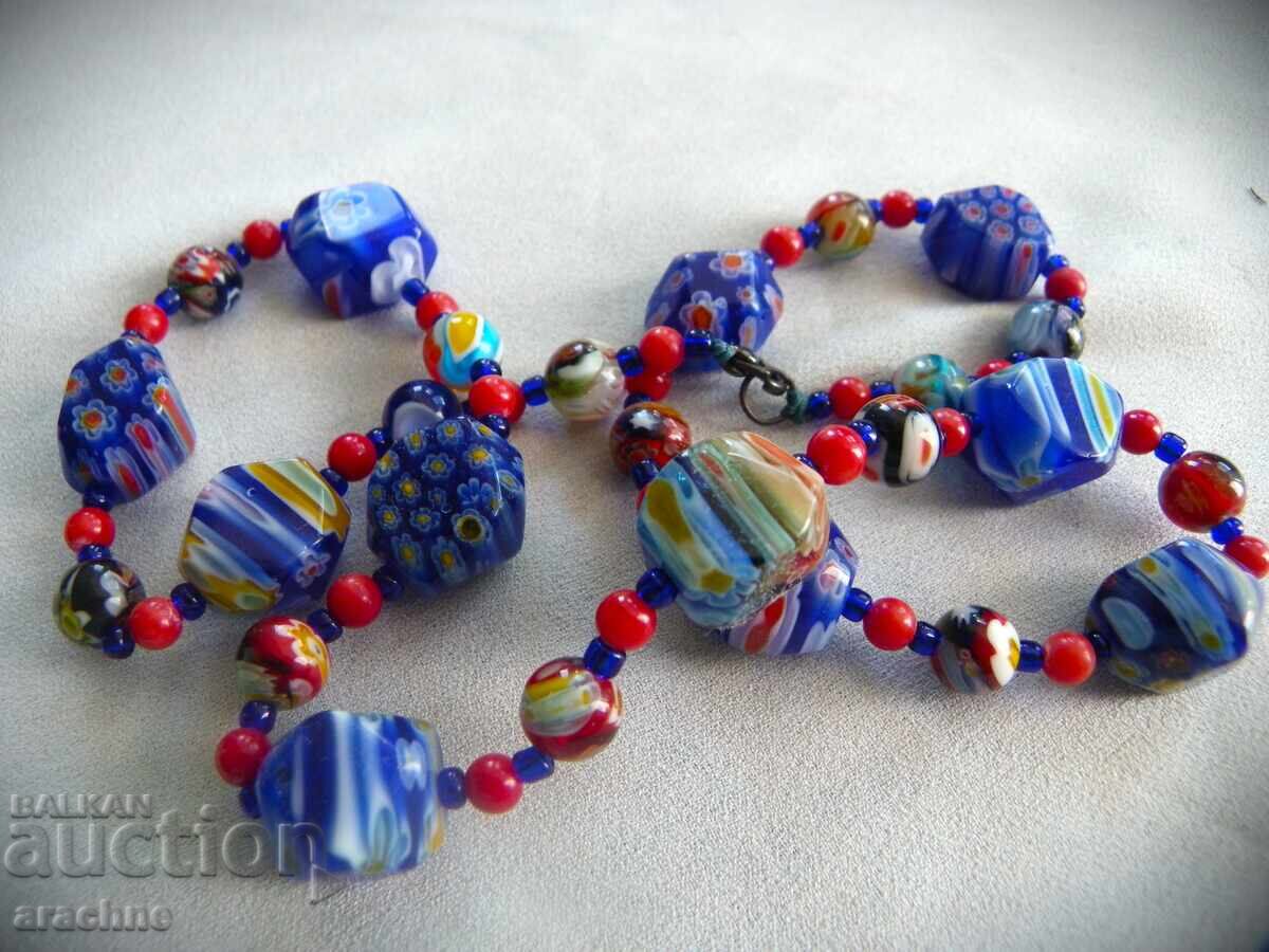 Auction Old Venetian Necklace - Murano Millefiori Auction Old Venetian Necklace - Murano Millefiori