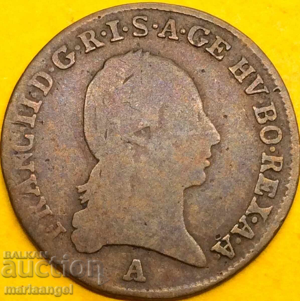 Αυστρία 1/2 Kreuzer 1800 A - Βιέννη με τιμή 16.00 BGN | € 8.18