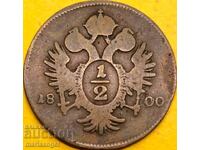 Austria 1/2 Kreuzer 1800 A - Vienna