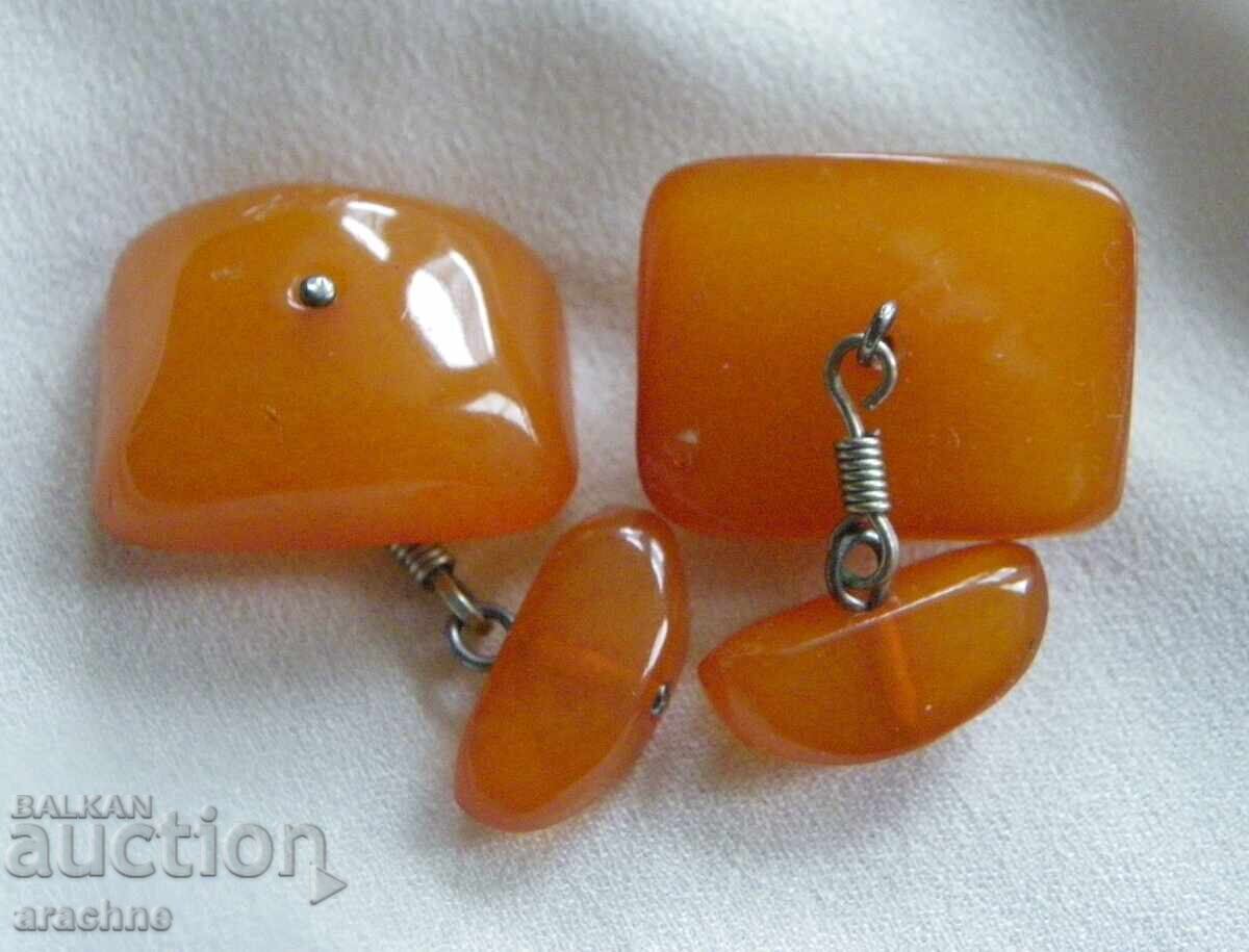 Auction  Large amber buttons, Kaliningrad, USSR, 60s