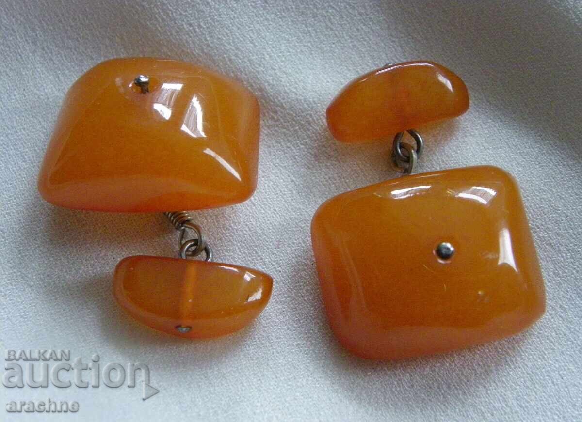 Large amber buttons, Kaliningrad, USSR, 60s