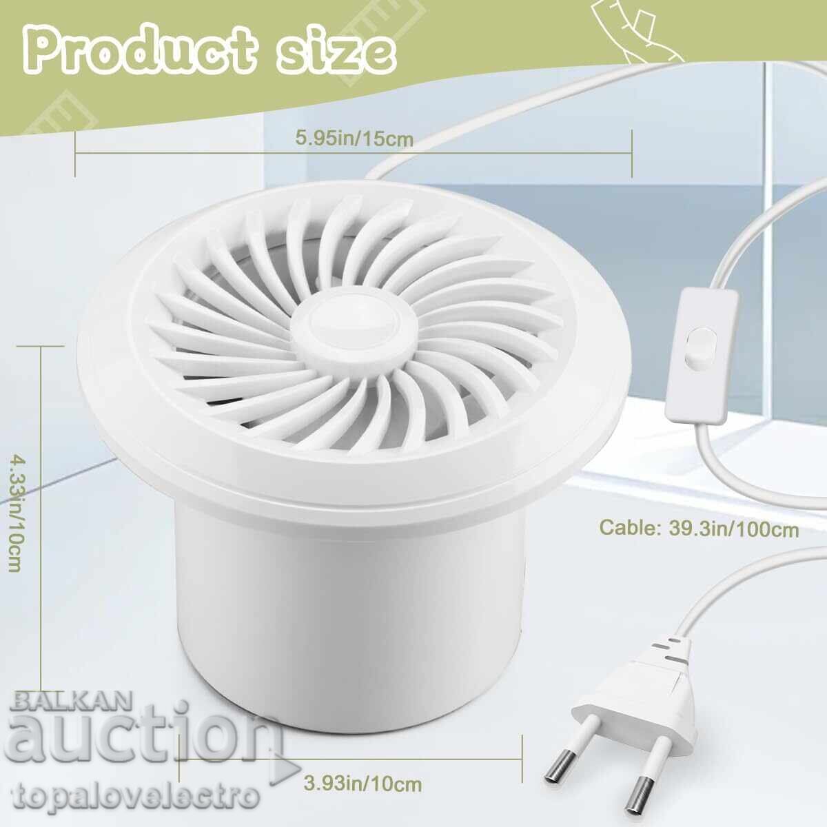 Auction  NEW! 100mm Bathroom Fan with Switch, 20W Powerful Fan