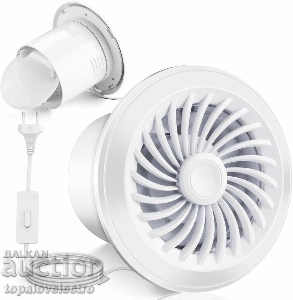 NEW! 100mm Bathroom Fan with Switch, 20W Powerful Fan