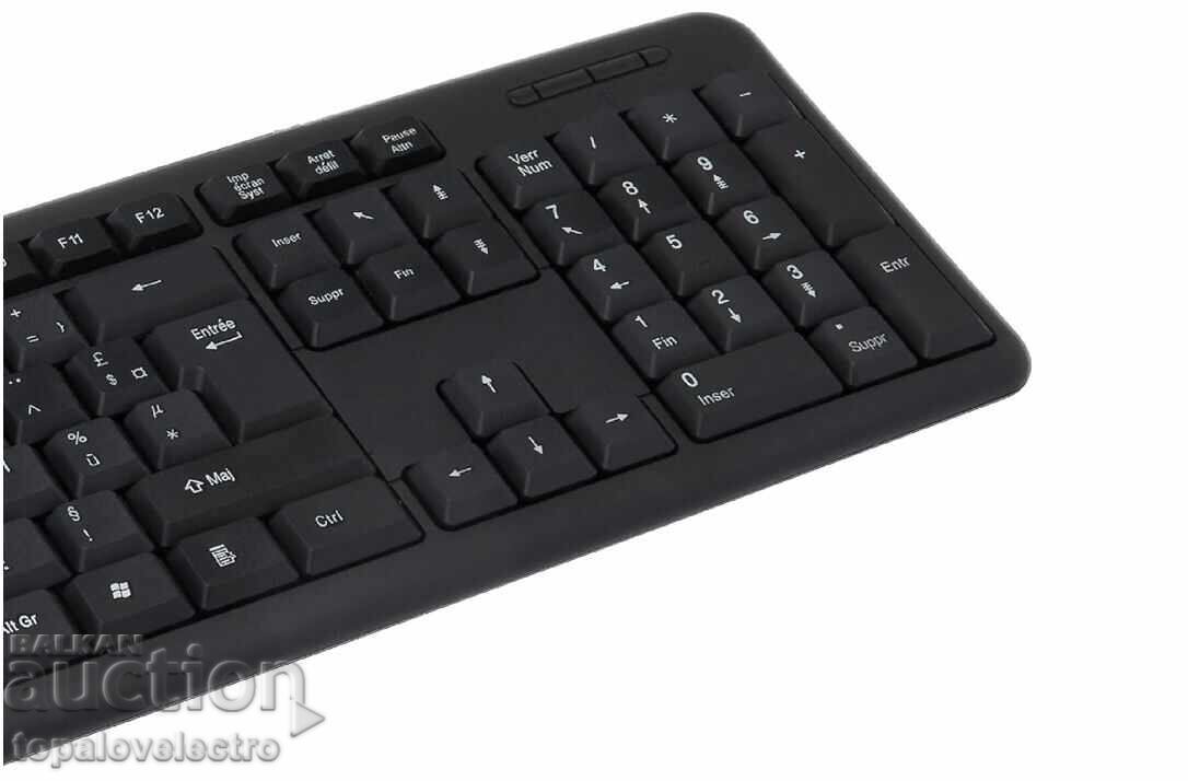 ΚΑΙΝΟΥΡΓΙΟ! USB πληκτρολόγιο APM AZERTY 105 πλήκτρων με αριθμητικό πληκτρολόγιο με τιμή 5.00 BGN | € 2.56