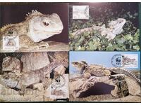 New Zealand - WWF Fauna, Tuatara, Maximum Cards
