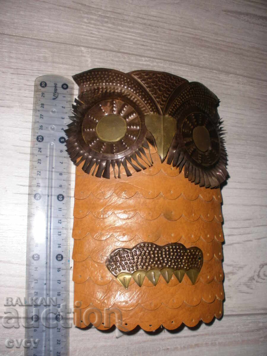 Κασέτα, Κουκουβάγια - ξύλο, δέρμα και μέταλλο - Β.Ζ.Τ Κασέτα, Κουκουβάγια - ξύλο, δέρμα και μέταλλο - Β.Ζ.Τ