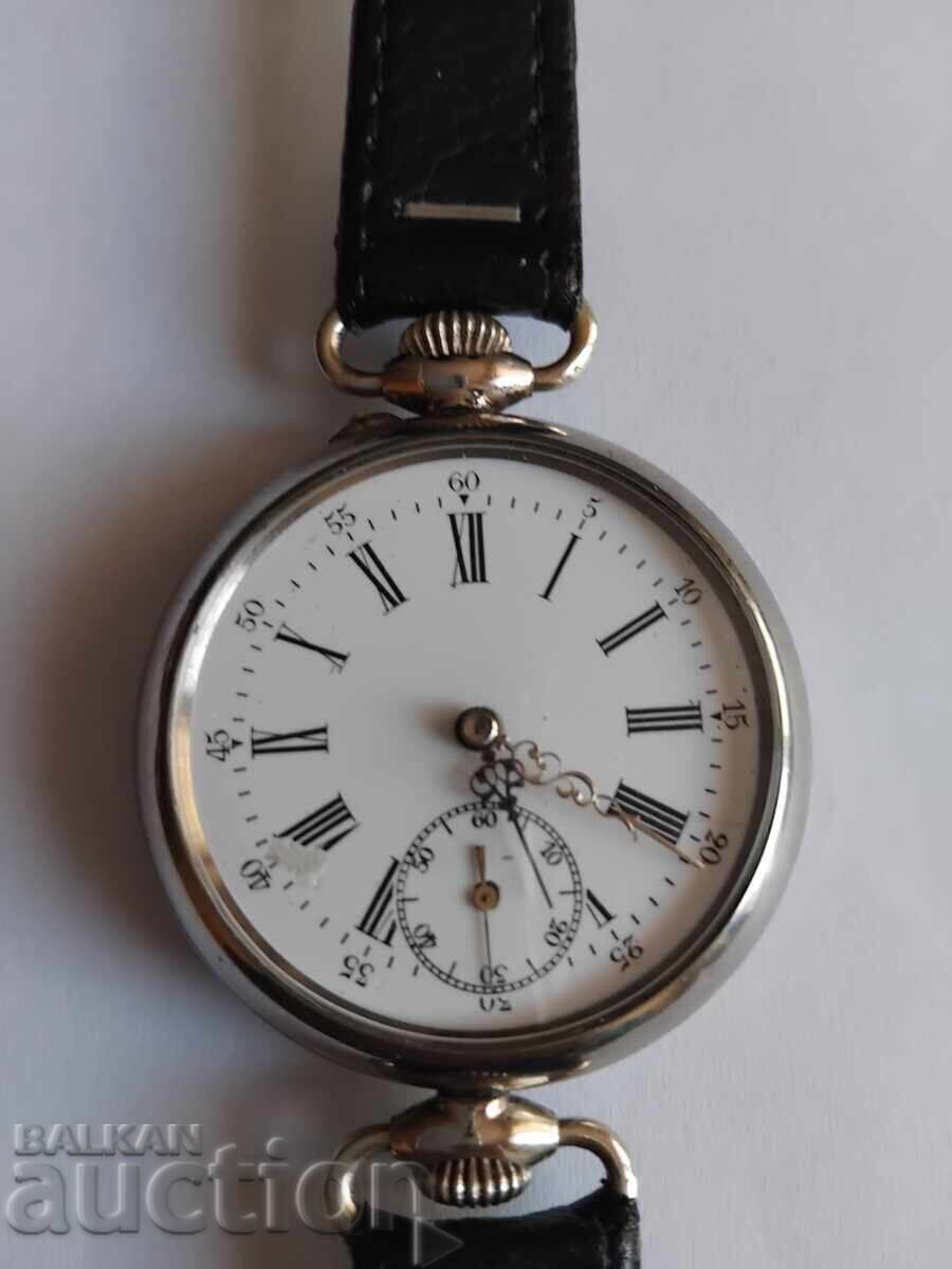 Vintage Converted 100-year-old Pocket Watch to Wristwatch! Excellent!