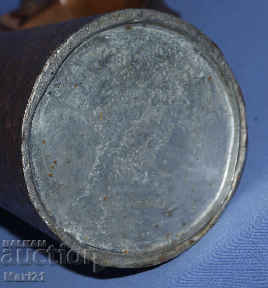 Стара ръчно кована медна кана - 6