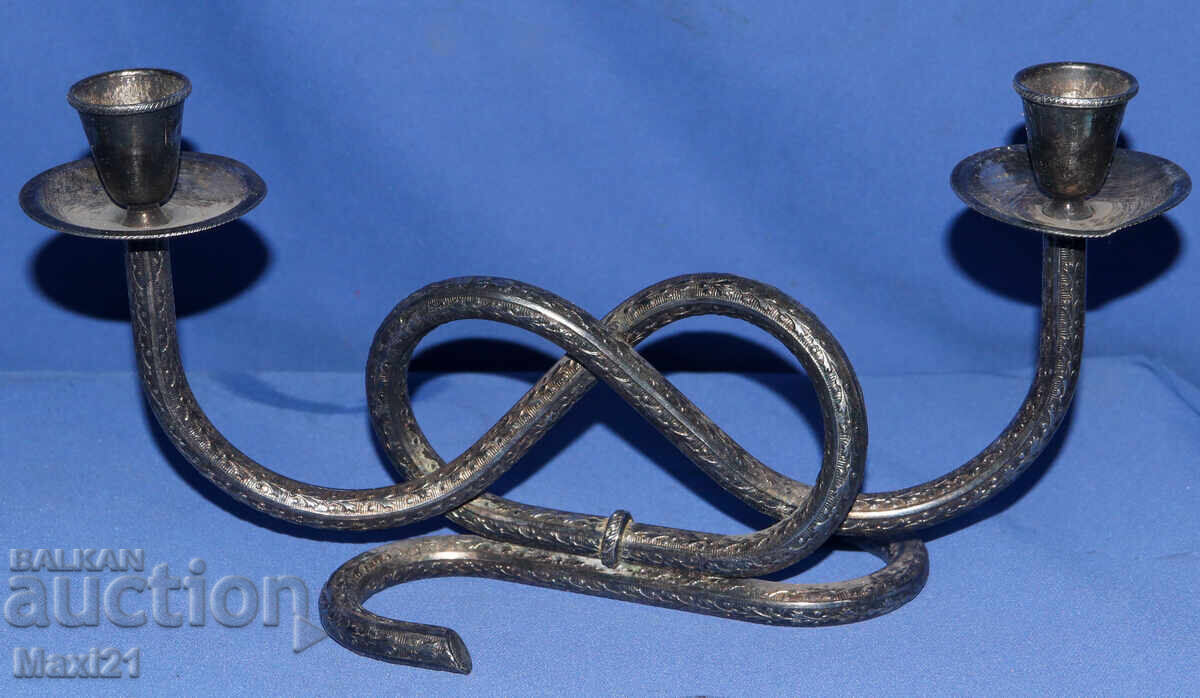 Interesting decorative metal candlestick