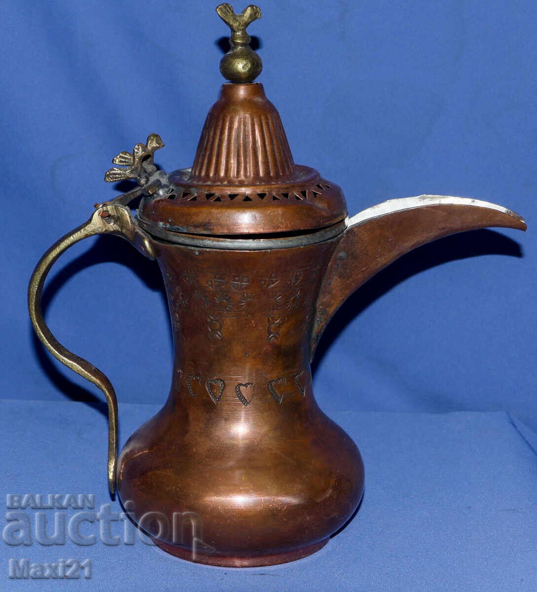 Old Ottoman copper coffee pot with price 280.00 BGN | € 143.16