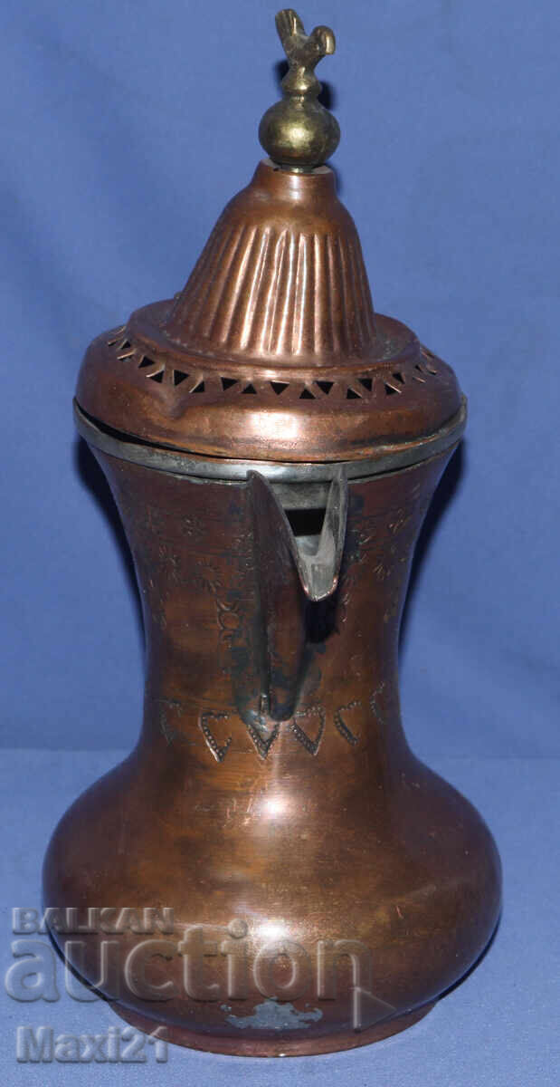 Auction  Old Ottoman copper coffee pot