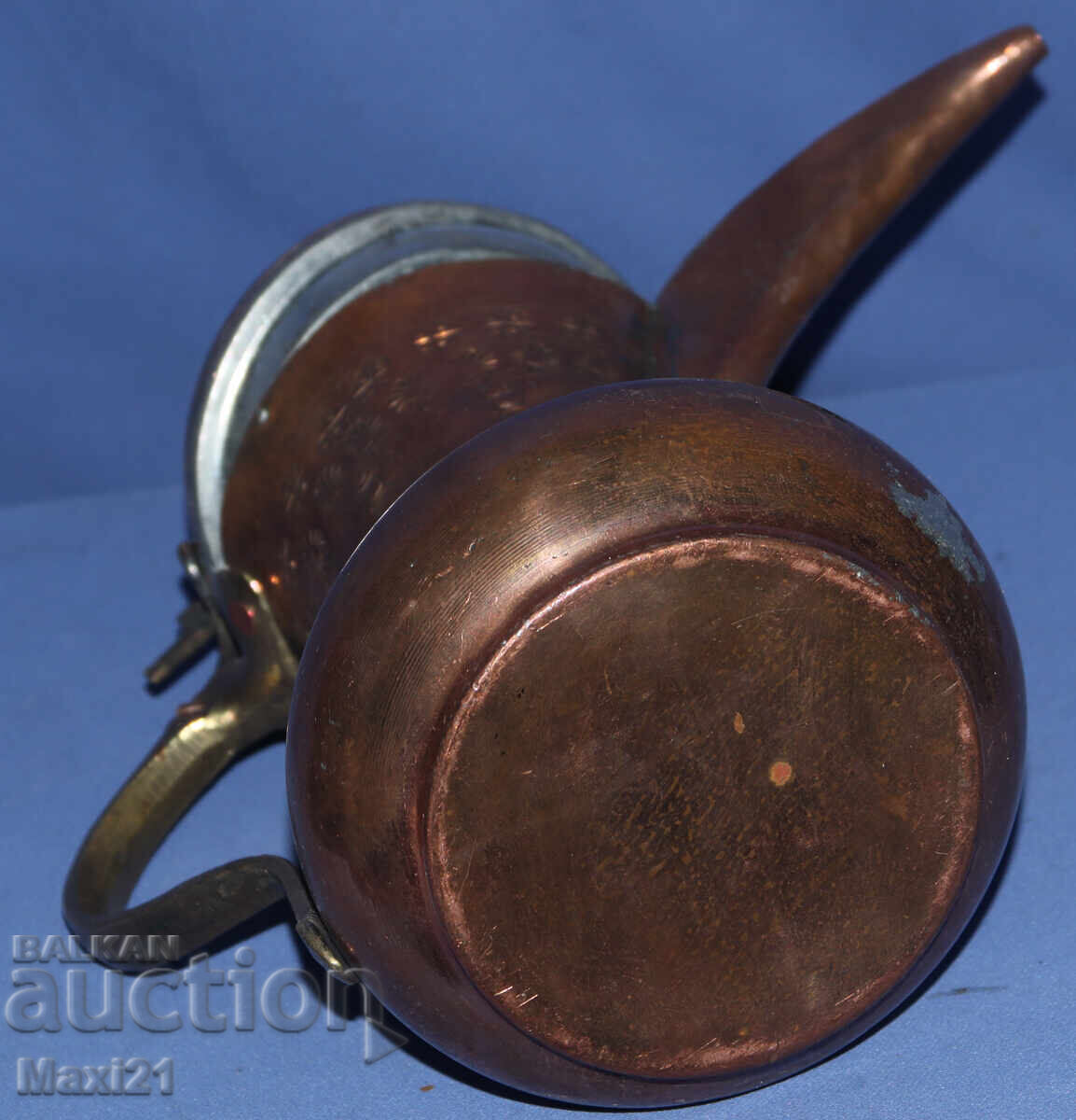 Old Ottoman copper coffee pot - 6