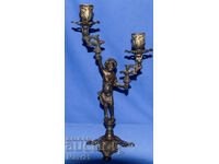 Декоративен бронзов свещник