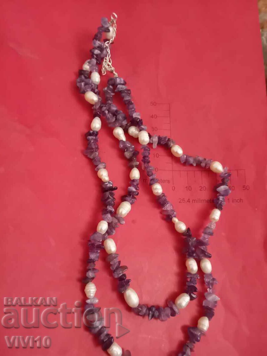 Antique amethyst and mother-of-pearl necklace with price € 45.00 | 88.01 BGN