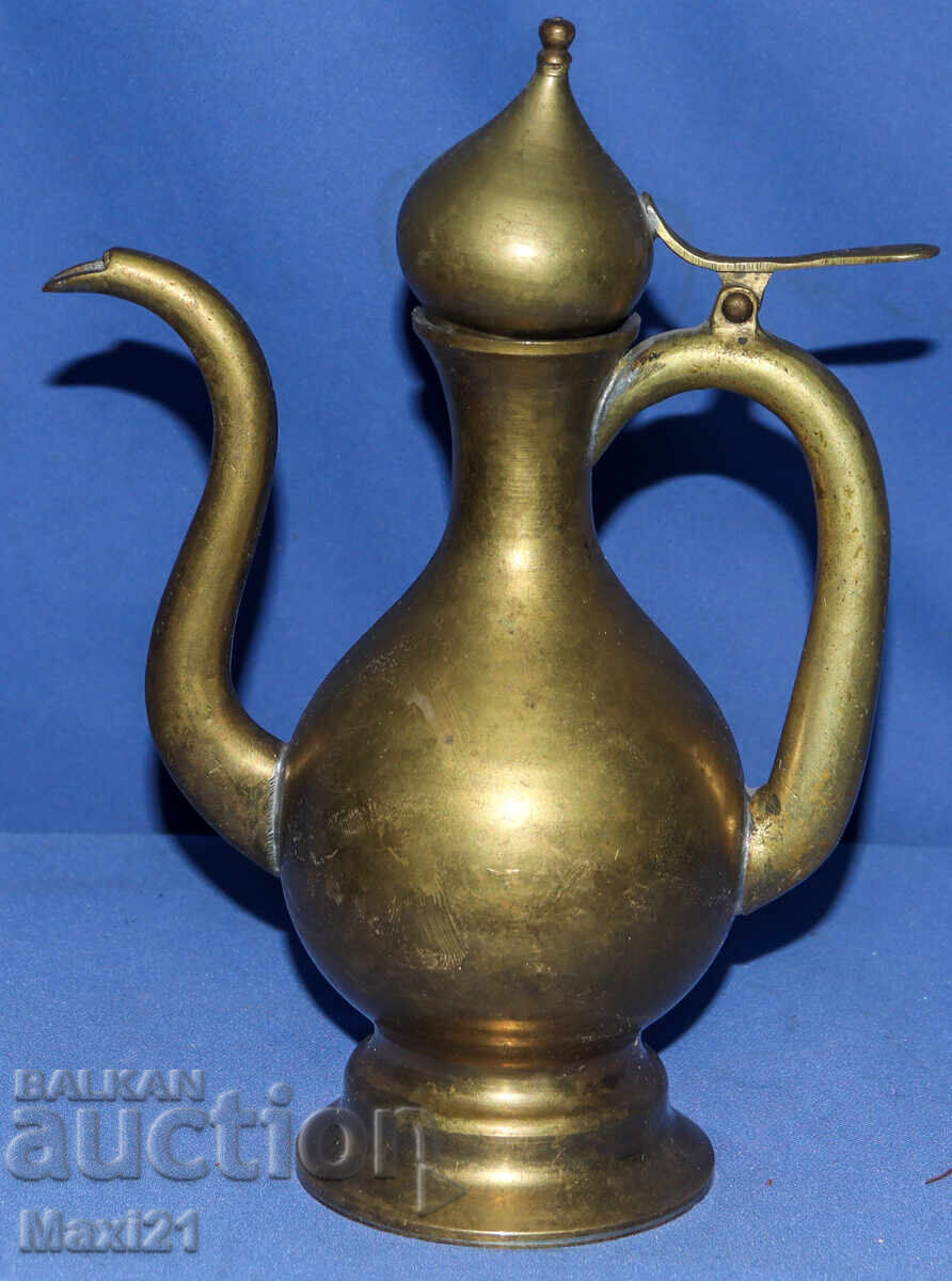 Vechi ibric otoman din alamă pentru cafea - 5