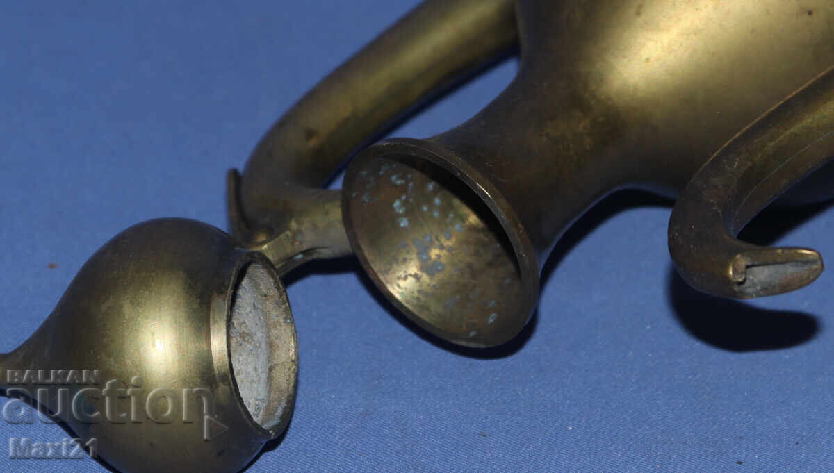 Vechi ibric otoman din alamă pentru cafea - 7