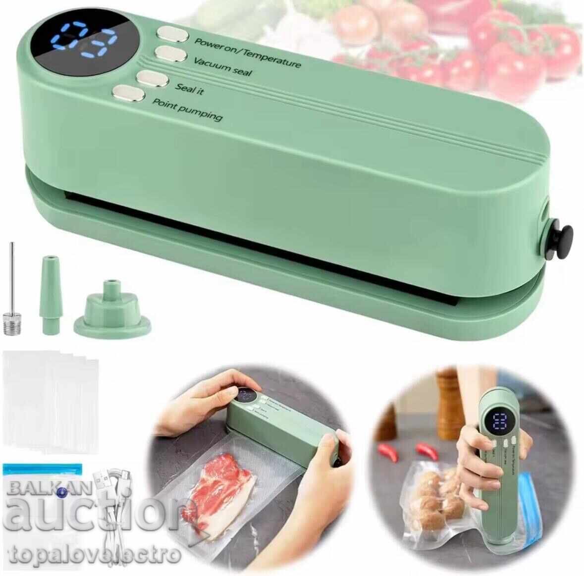 Auction  NEW! Portable 3-in-1 Vacuum Sealer for Solid and Liquid Foods