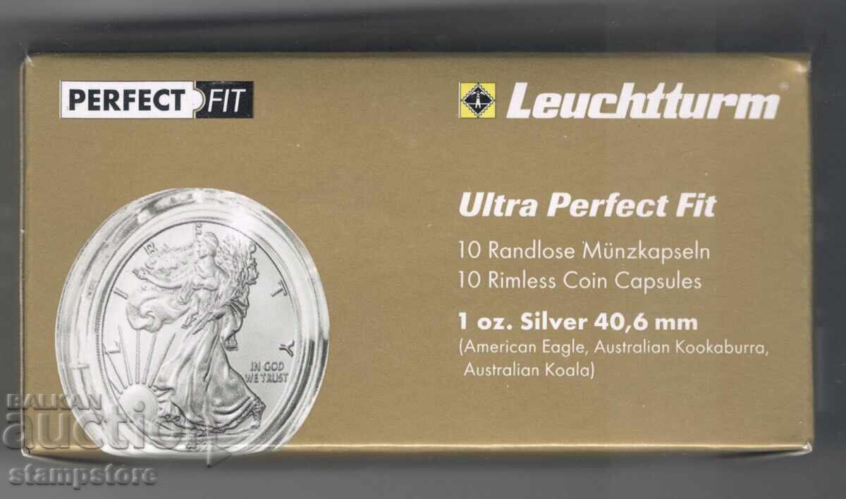 10 pieces of ultra perfect capsules for 1 ounce silver 40.6 mm