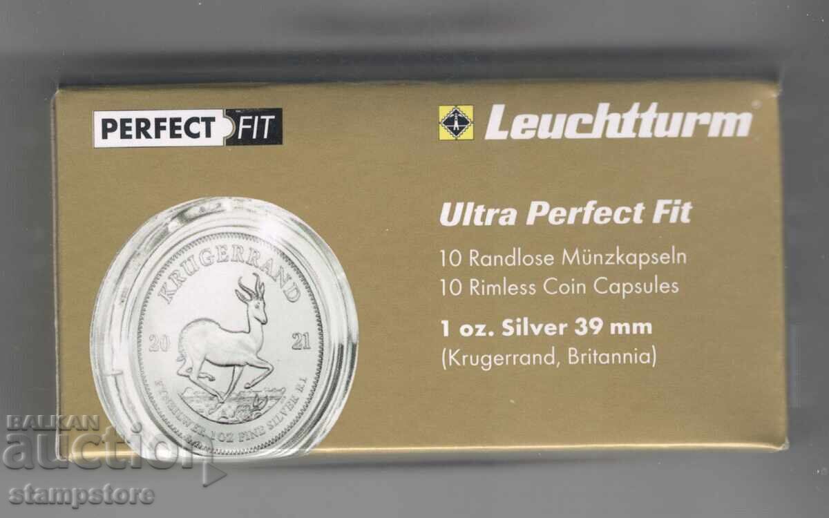 10 броя капсули ултра перфектни за 1 унция сребро 39,0 mm 10 броя капсули ултра перфектни за 1 унция сребро 39,0 mm