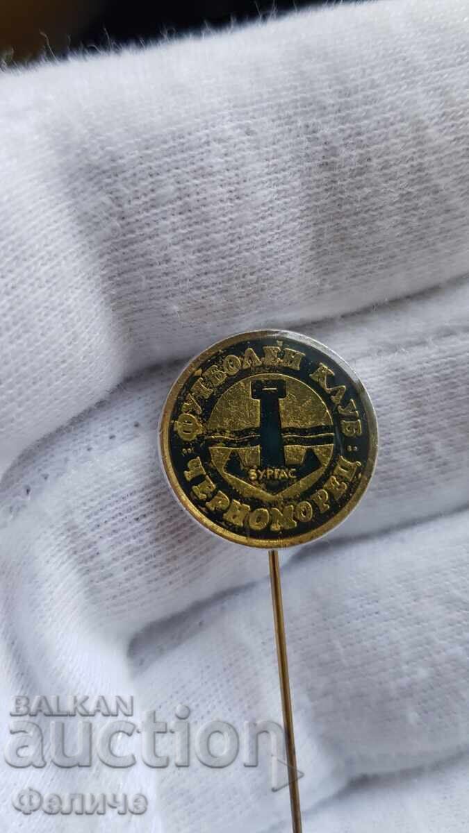 Auction  Communist sign, badge Football, Chernomorets Burgas