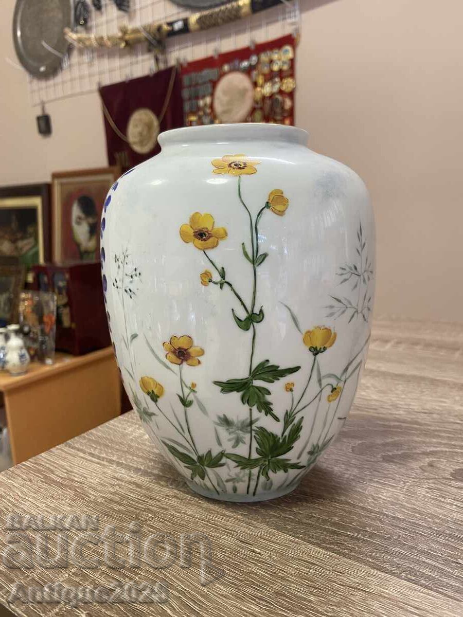 Πορσελάνινο βάζο Krister KPM Germany, χειροποίητο ζωγραφισμένο με τιμή 120.00 BGN | € 61.36