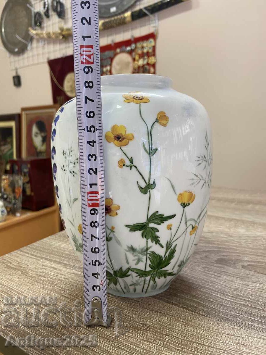 Πορσελάνινο βάζο Krister KPM Germany, χειροποίητο ζωγραφισμένο - 6