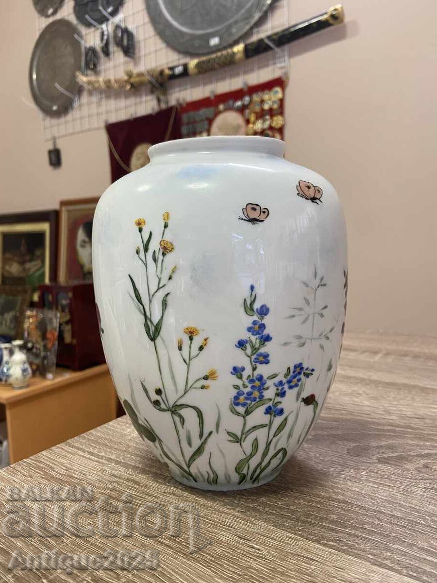 Πορσελάνινο βάζο Krister KPM Germany, χειροποίητο ζωγραφισμένο