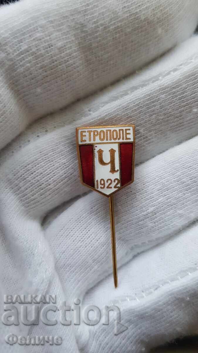 Аукцион Комунистически знак, значка Футбол, Етрополе 1922