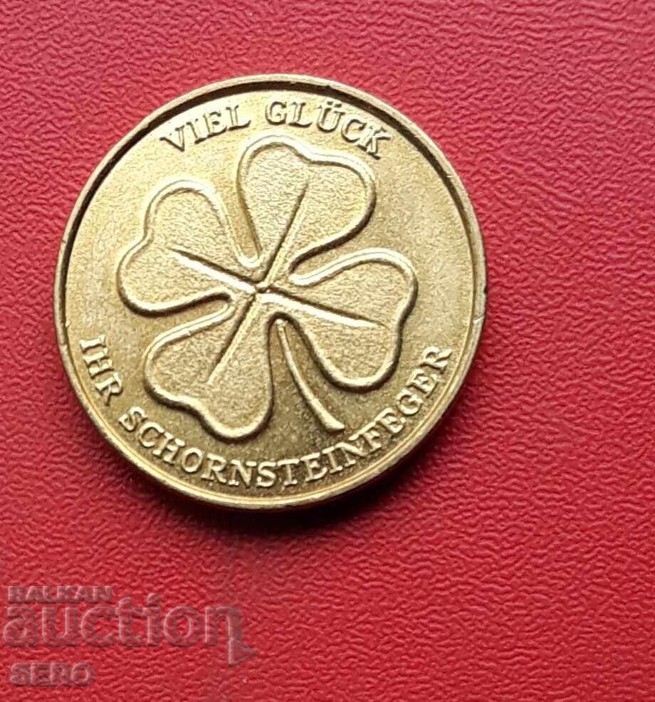 Μετάλλιο-Γερμανία-Νομίσμα για την Πρωτοχρονιά για καλή τύχη-καπνοδοχοκαθαριστής με τιμή 3.00 BGN | € 1.53