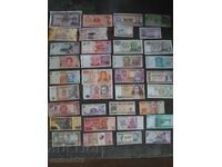 Lot 211 bucăți Bancnote din întreaga lume UNC