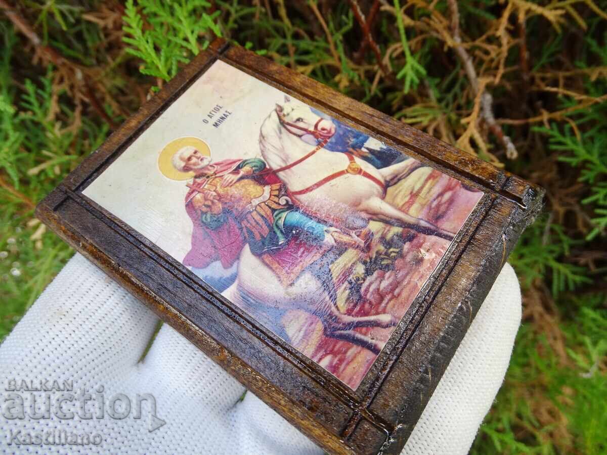 Orthodox Icon of Saint Menas with price 8.00 BGN | € 4.09 Orthodox Icon of Saint Menas with price 8.00 BGN | € 4.09