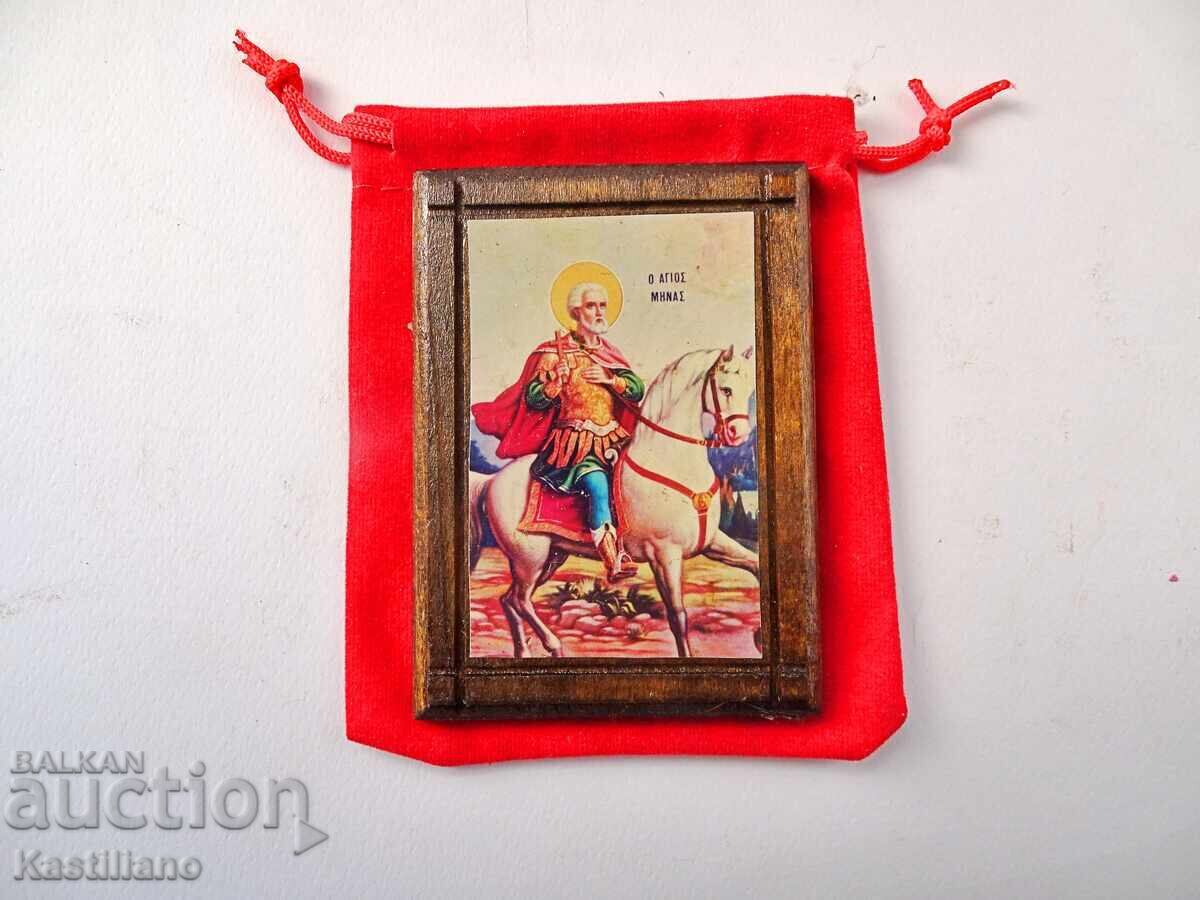 Icoană ortodoxă a Sfântului Mina