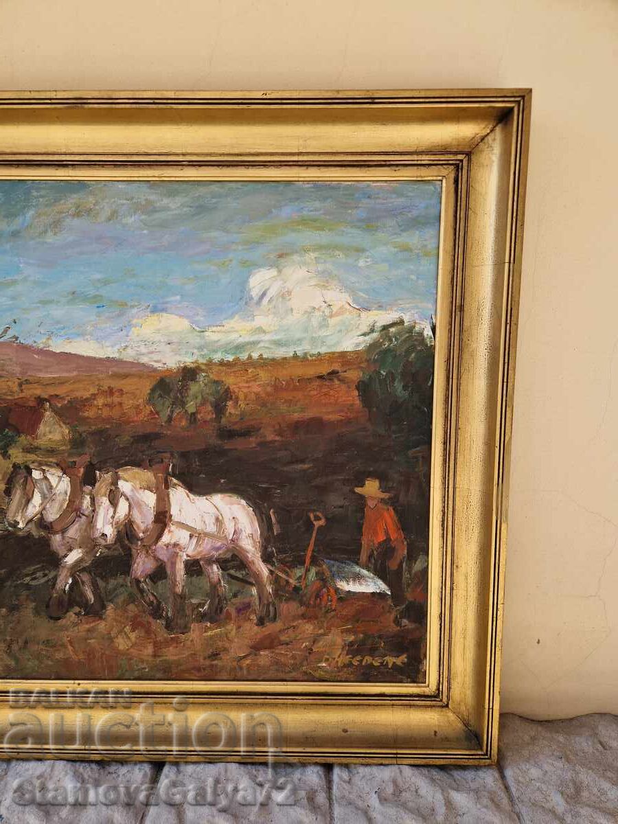 Παράδοση Εξαιρετικός αντίκα πίνακας ζωγραφικής από καλλιτέχνη, λάδι σε καμβά