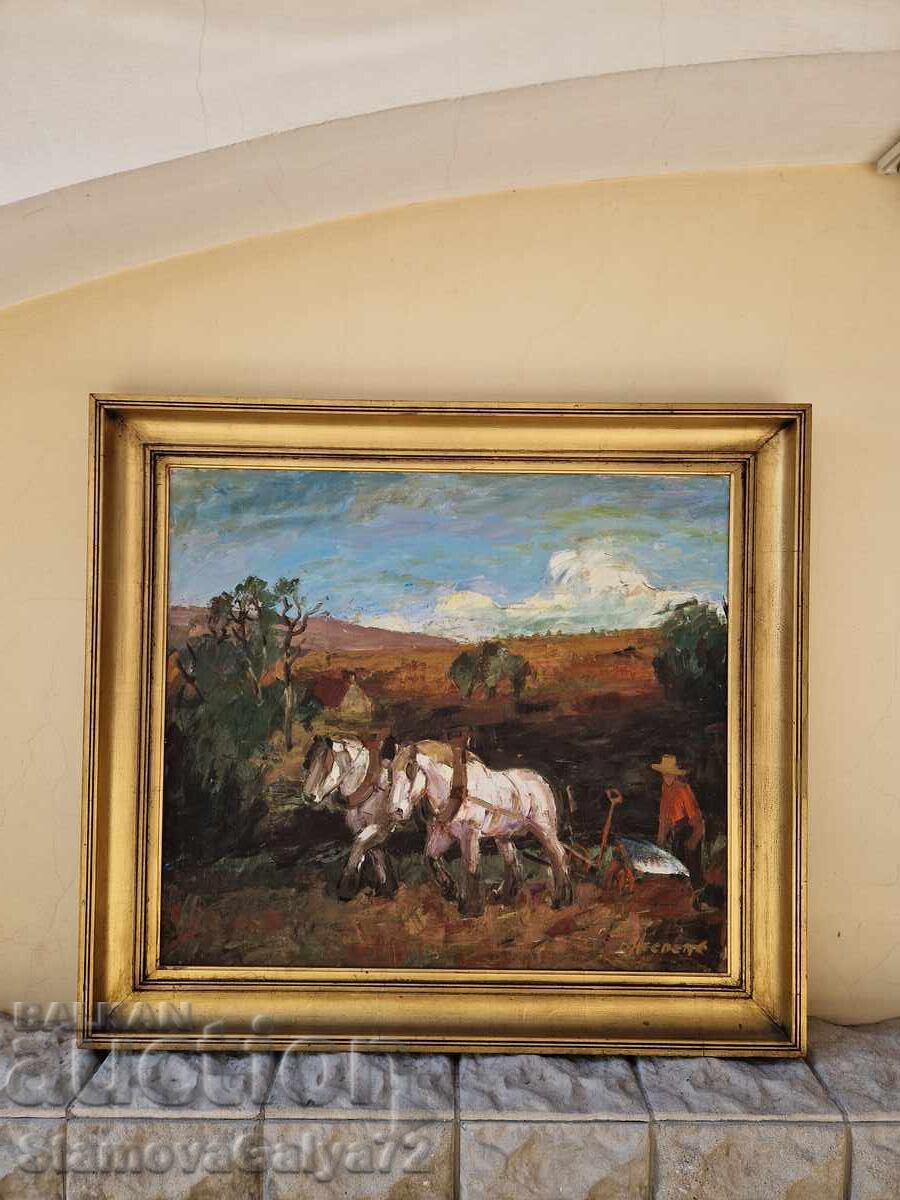 Εξαιρετικός αντίκα πίνακας ζωγραφικής από καλλιτέχνη, λάδι σε καμβά