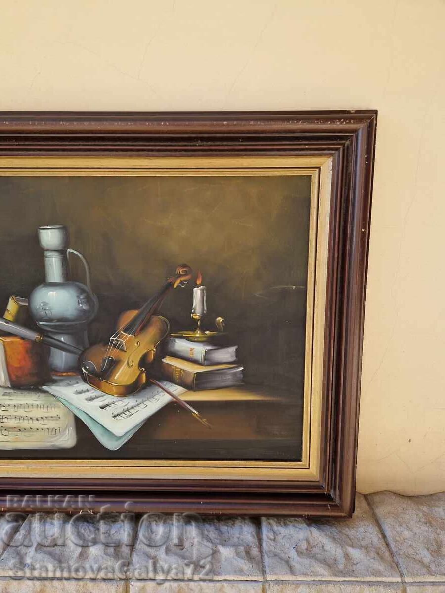 Παράδοση Μοναδική αντίκα μάστερ ζωγραφική λάδι σε καμβά