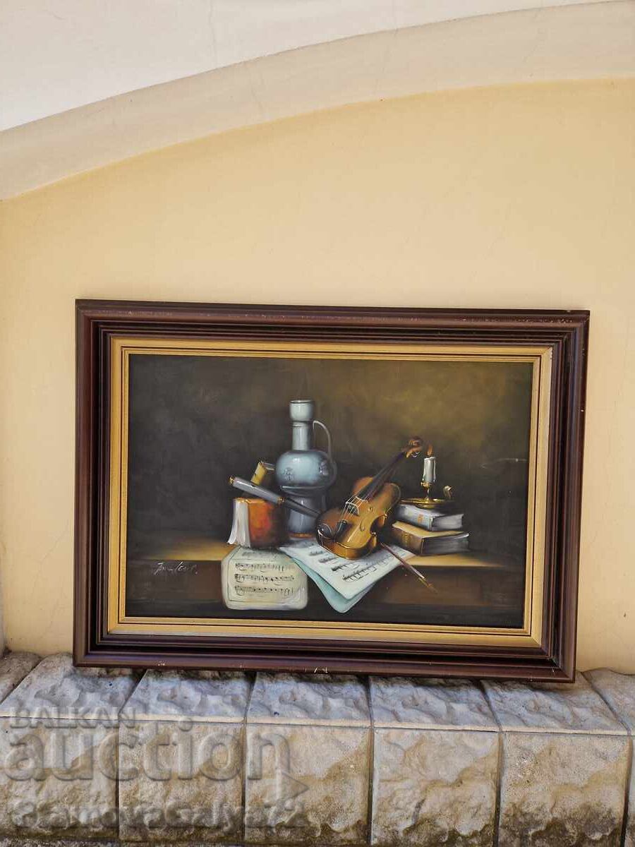 Μοναδική αντίκα μάστερ ζωγραφική λάδι σε καμβά