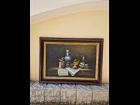 Pictură unică de maestru antic în ulei pe pânză