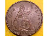 UK 1 Penny 1964 30mm Bronze 1